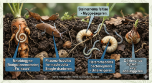 Nematoder (Heterorhabditis bacteriophora)