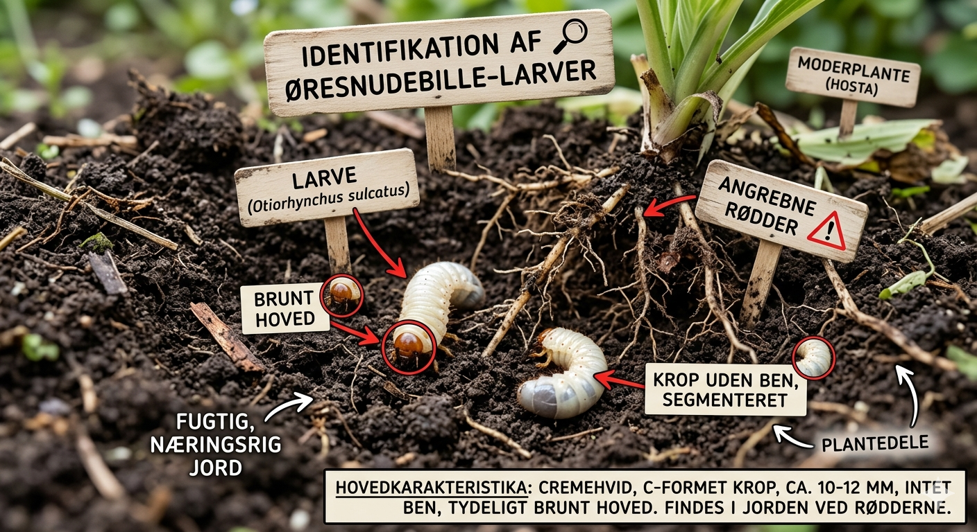 Øresnudebille-larve