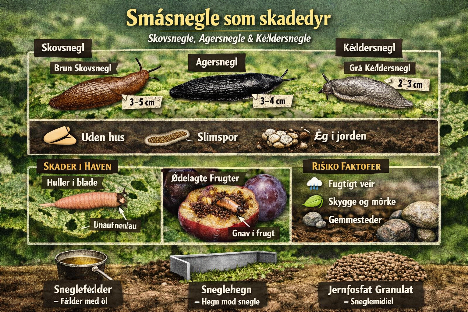 Skovsnegle, agersnegle og kældersnegle